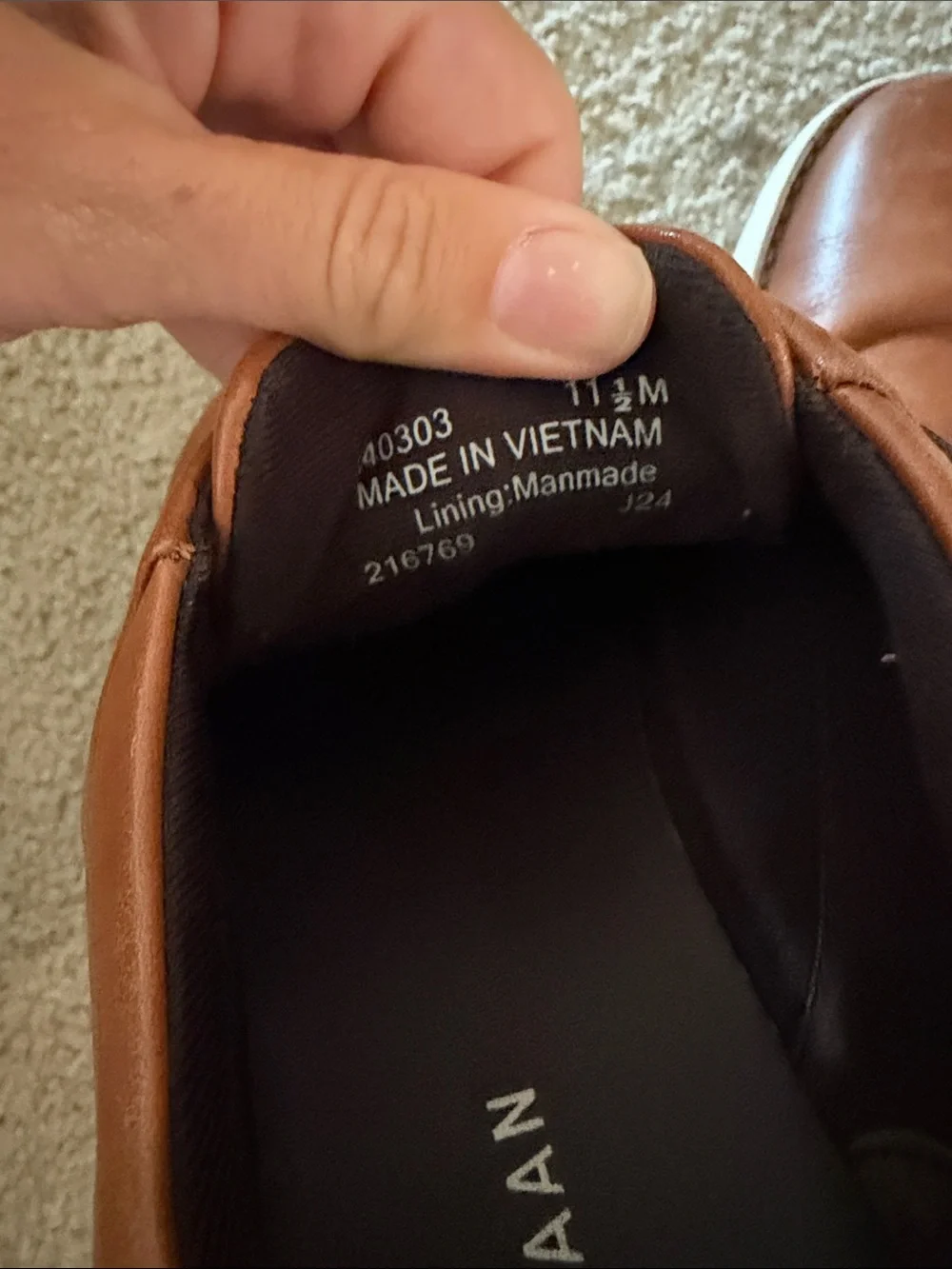 Cole Haan Tan Leather Derby Sneakers with White Sole